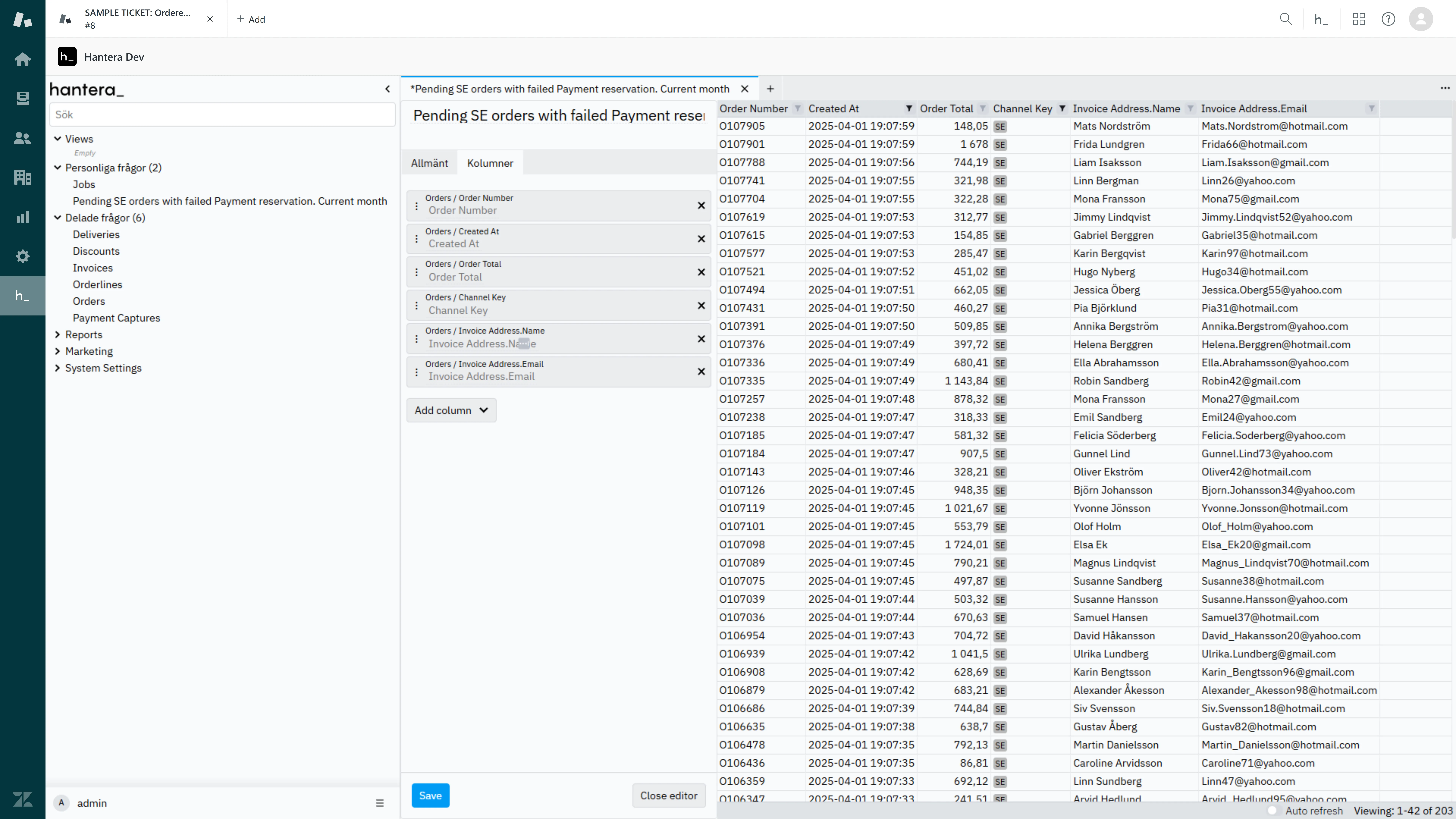 Custom Queries in Hantera